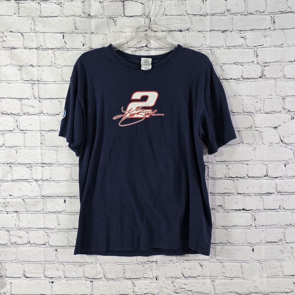 Kurt Busch Nascar#2 Youth Large Blue Miller Lite SS‎ T-Shirt
